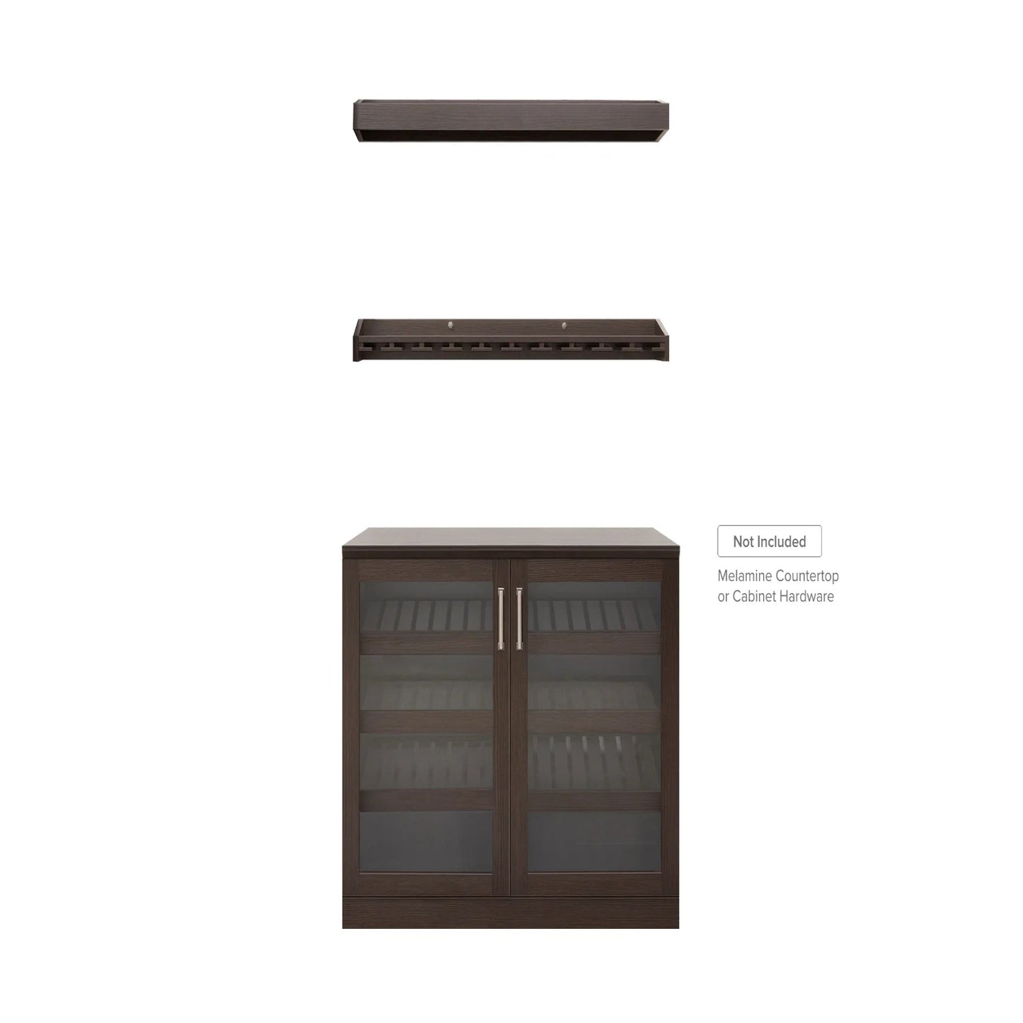 Home Bar 3 Piece Cabinet Set