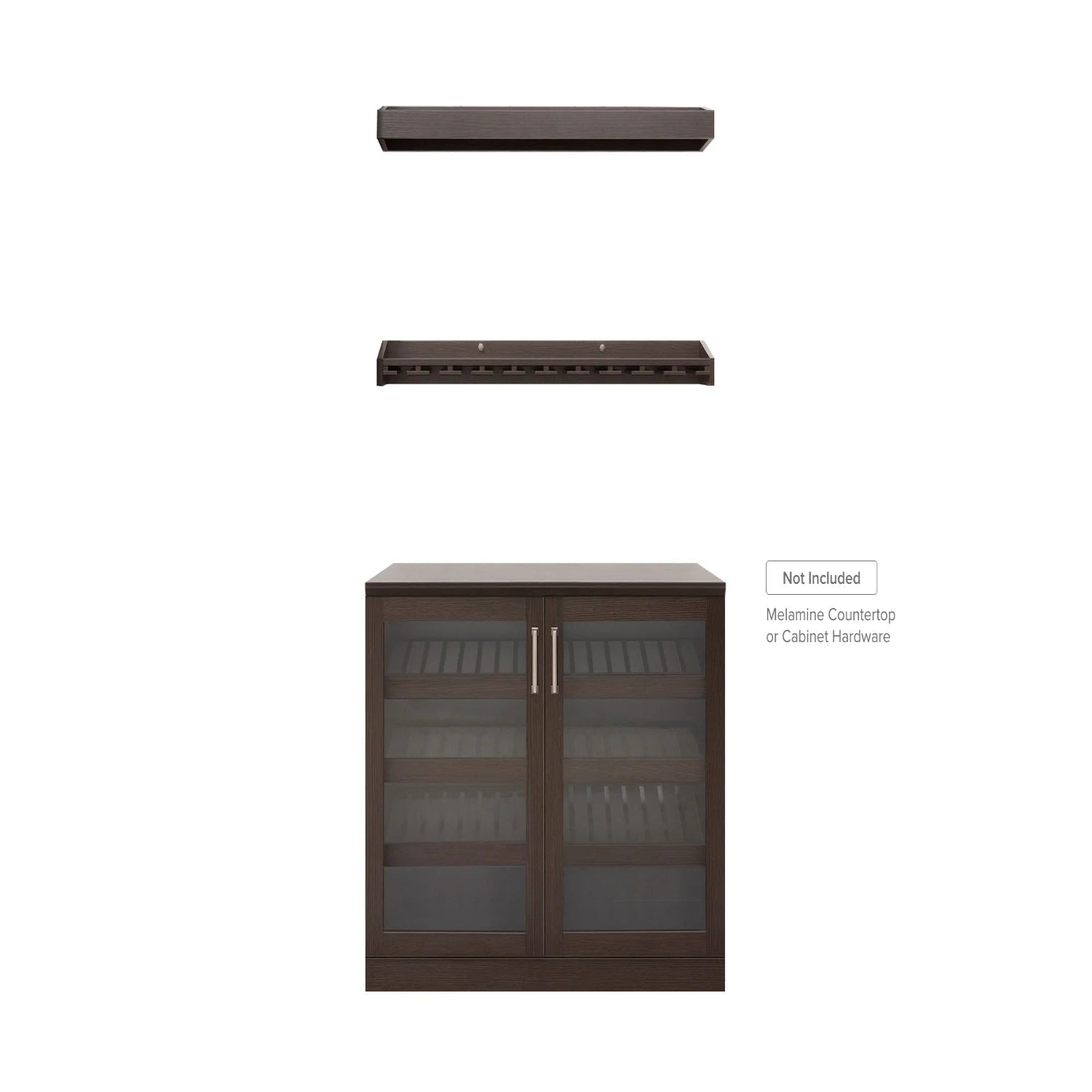Home Bar 3 Piece Cabinet Set