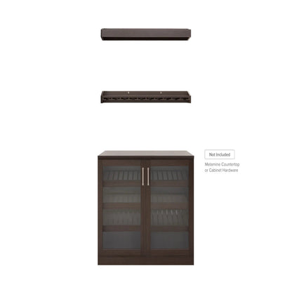 Home Bar 3 Piece Cabinet Set