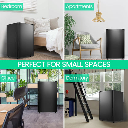 Mini Fridge 3.2 Cu Ft Small Fridge One Door Mini Fridge,Black,New
