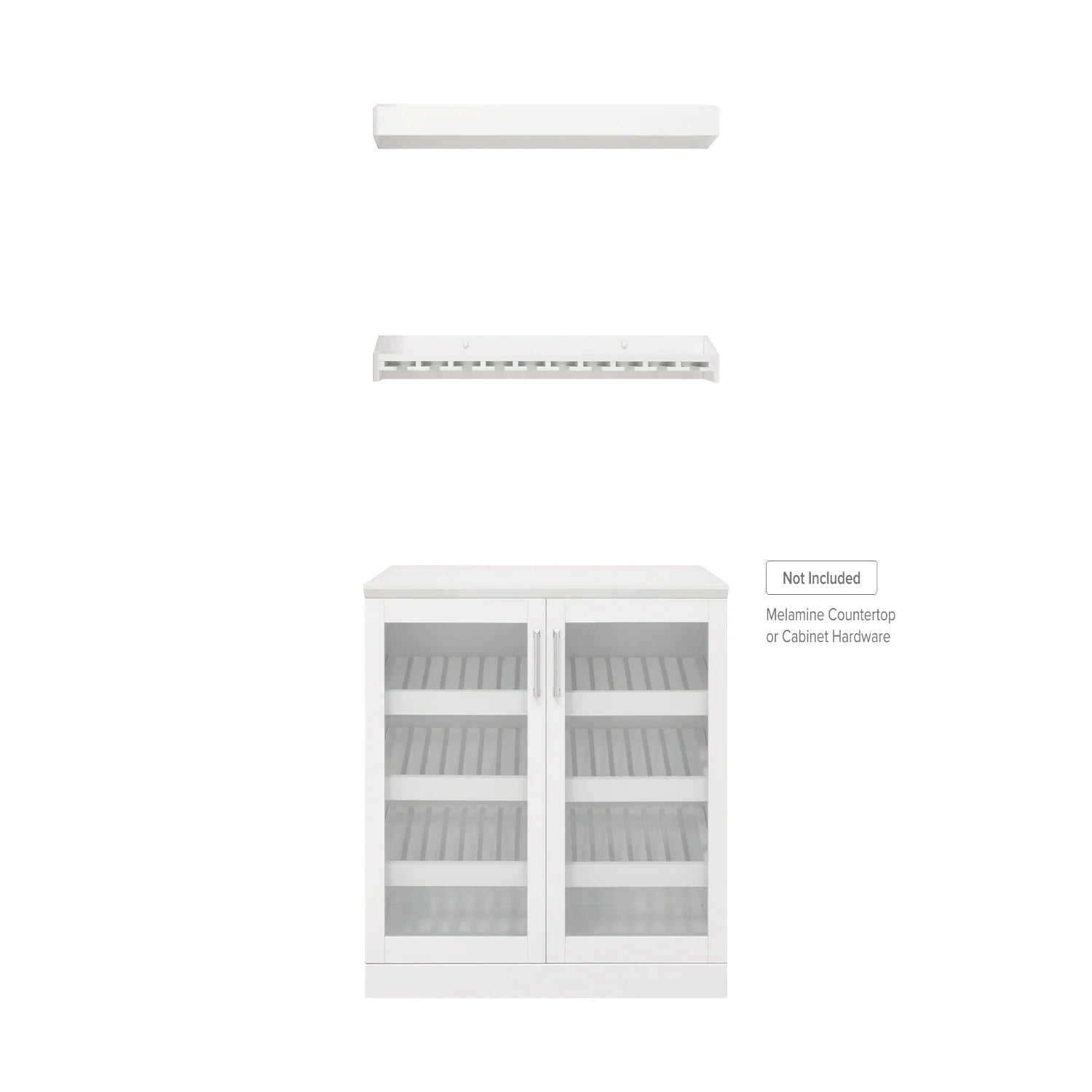 Home Bar 3 Piece Cabinet Set
