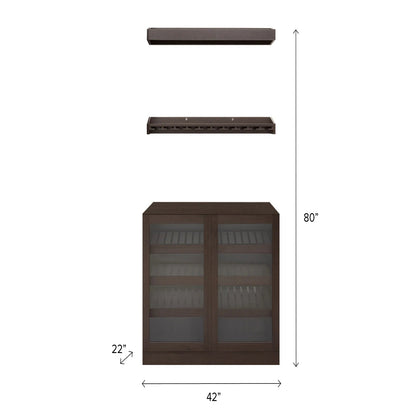 Home Bar 3 Piece Cabinet Set