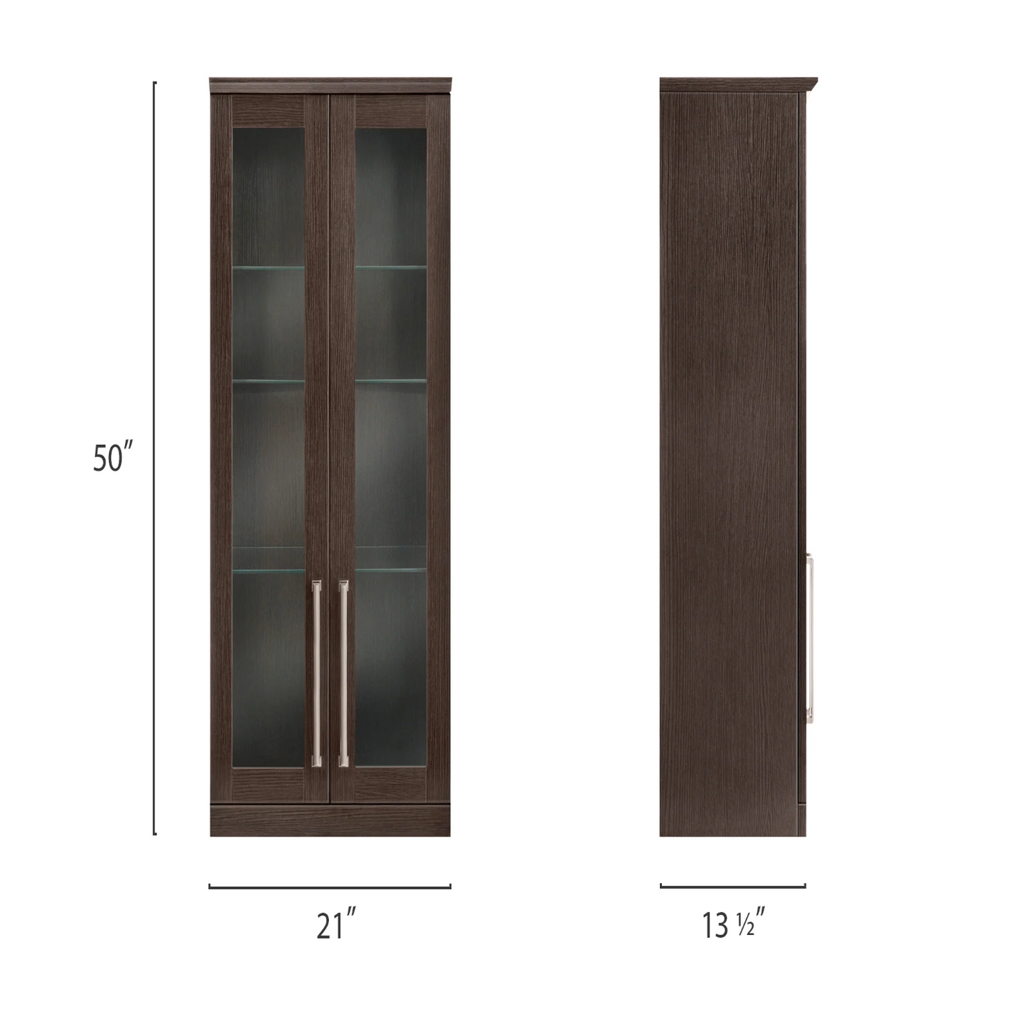 Home Bar Tall Wall Cabinet - 21"