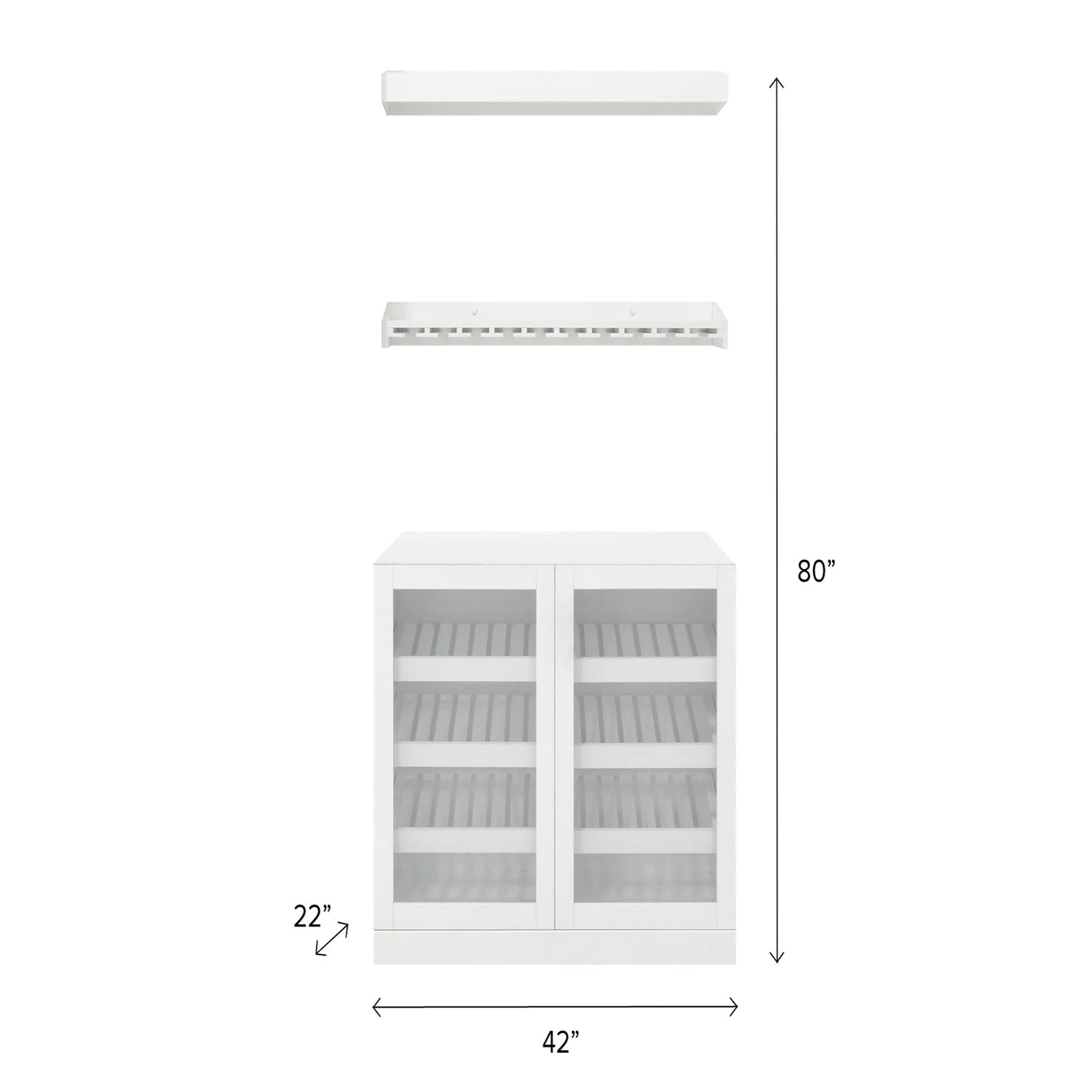 Home Bar 3 Piece Cabinet Set
