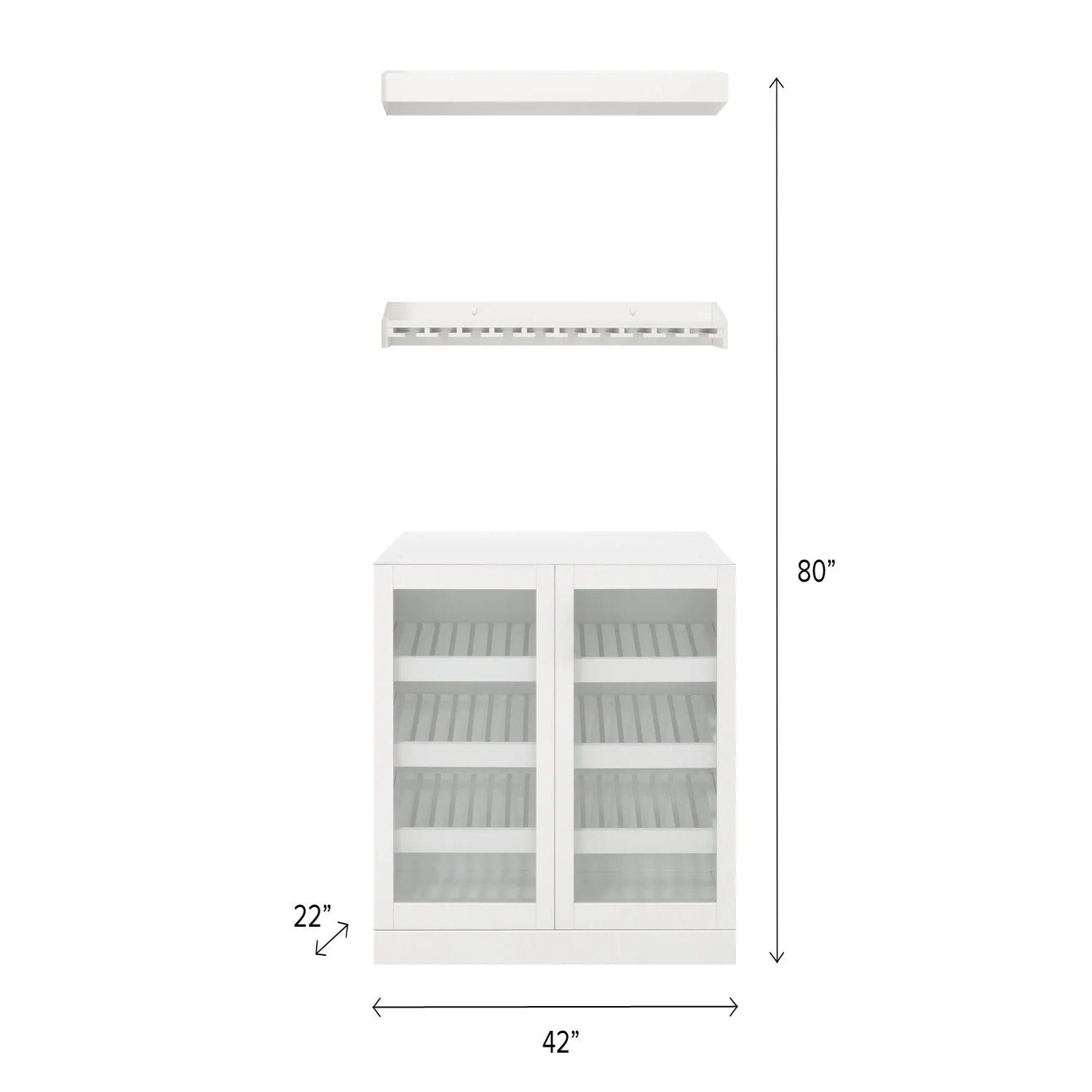 Home Bar 3 Piece Cabinet Set