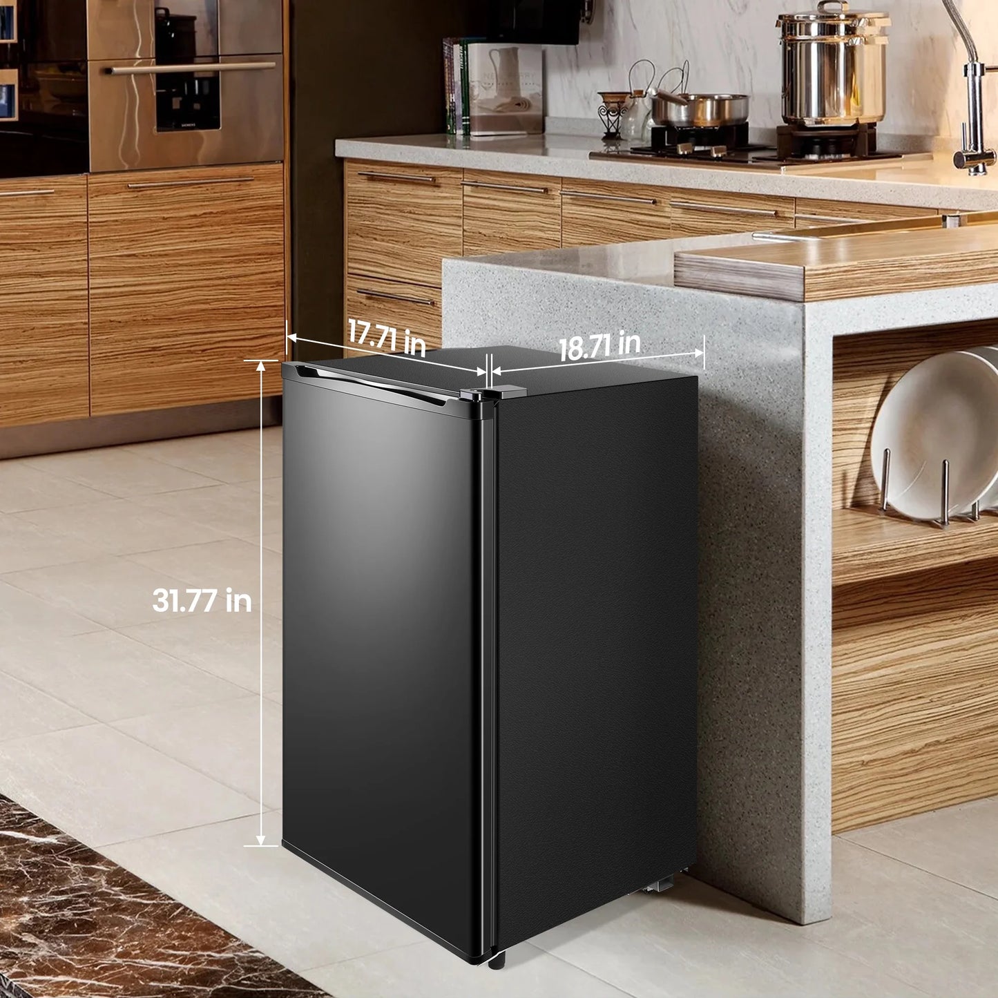 Mini Fridge 3.2 Cu Ft Small Fridge One Door Mini Fridge,Black,New