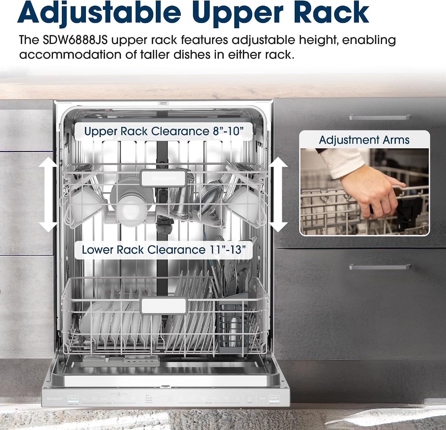 SDW6888JS 42 Dba Stainless Fully Integrated Built-In Smart Dishwasher