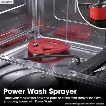 SDW6888JS 42 Dba Stainless Fully Integrated Built-In Smart Dishwasher