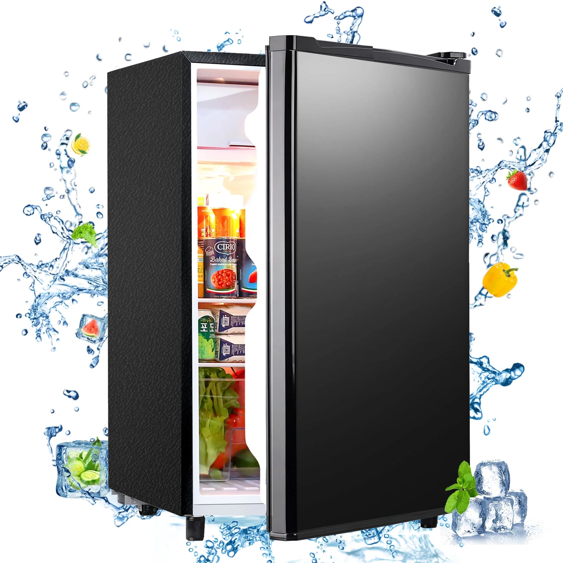 Mini Fridge 3.2 Cu Ft Small Fridge One Door Mini Fridge,Black,New