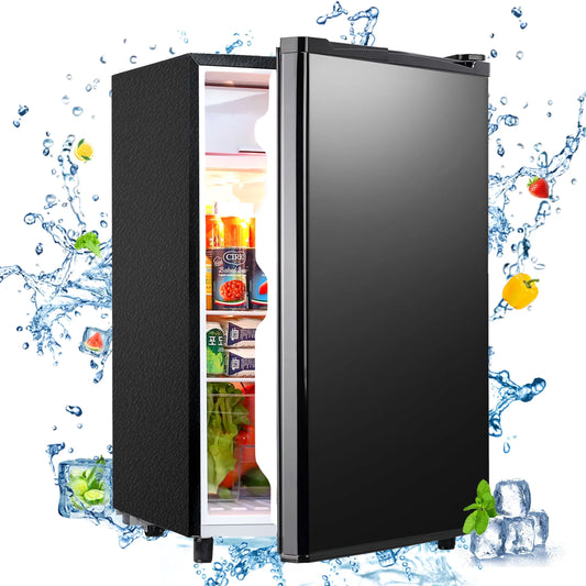 Mini Fridge 3.2 Cu Ft Small Fridge One Door Mini Fridge,Black,New
